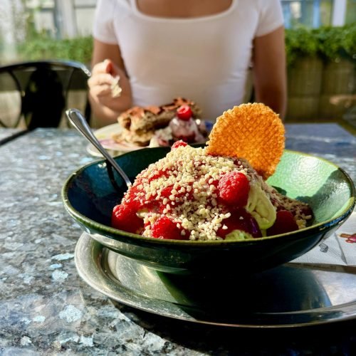 Spagetti Eis zu zweit